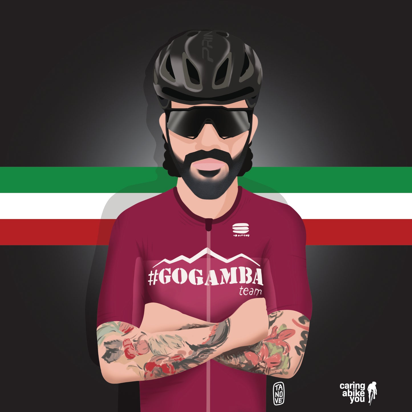 Cycling avatar "Stelvio" - 100% personalizzabile!